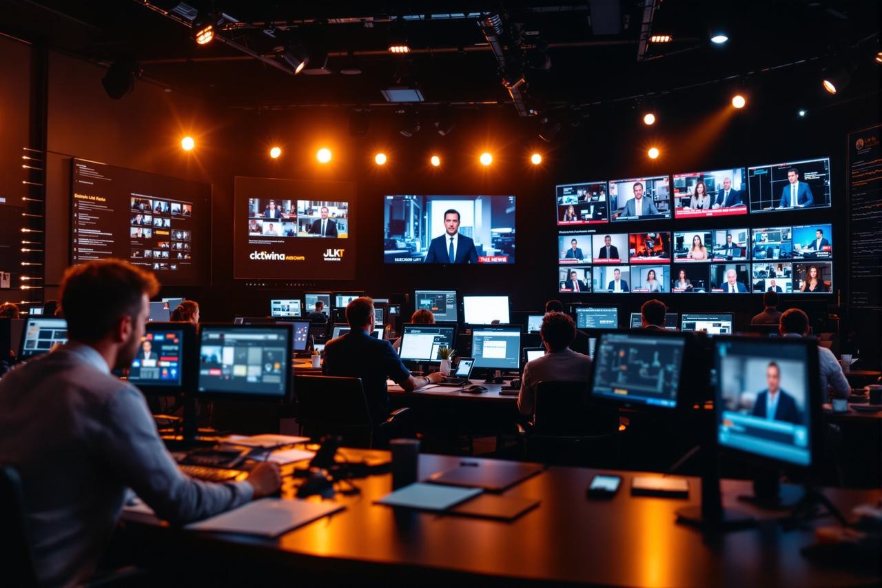 看料网站编辑部工作场景 - 专业的娱乐资讯编辑团队